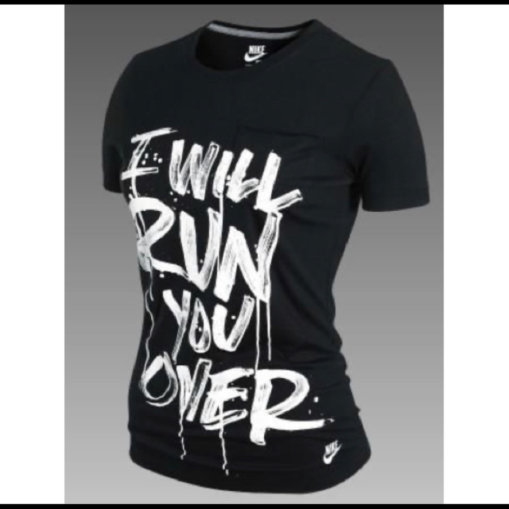 NWT Nike “I Will Run You Over” Short Slv Shrit, XL